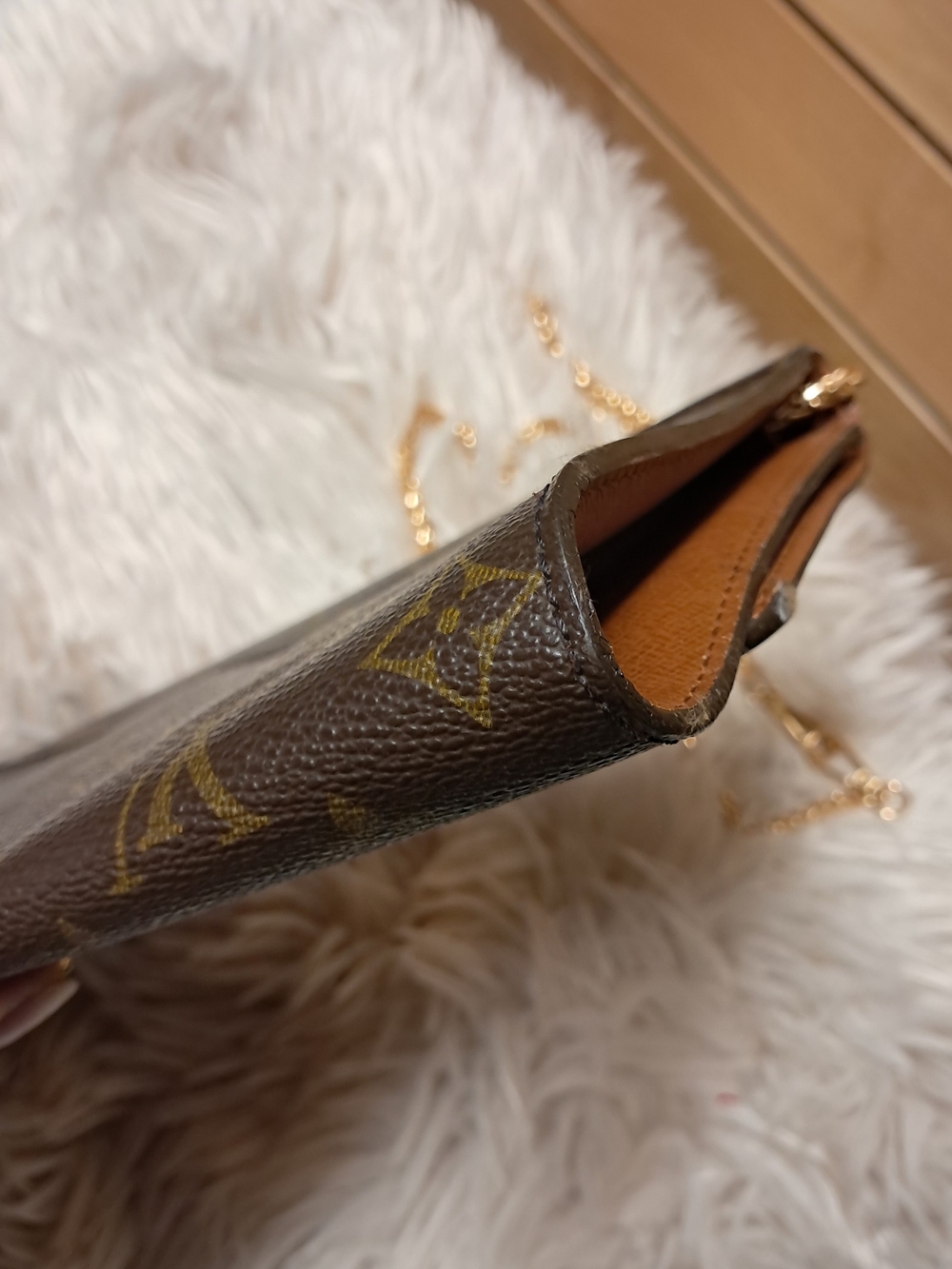 Vintage Louis Vuitton Monogram Bordeaux Flap Bag / Crossbody Clutch - Picture 6 of 9
